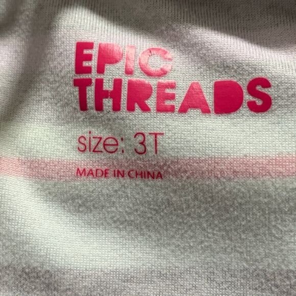 Epic Threads Dress Baby Girls 3T Kids Gray Purple Fit and Flare Striped Casual - Picture 8 of 9